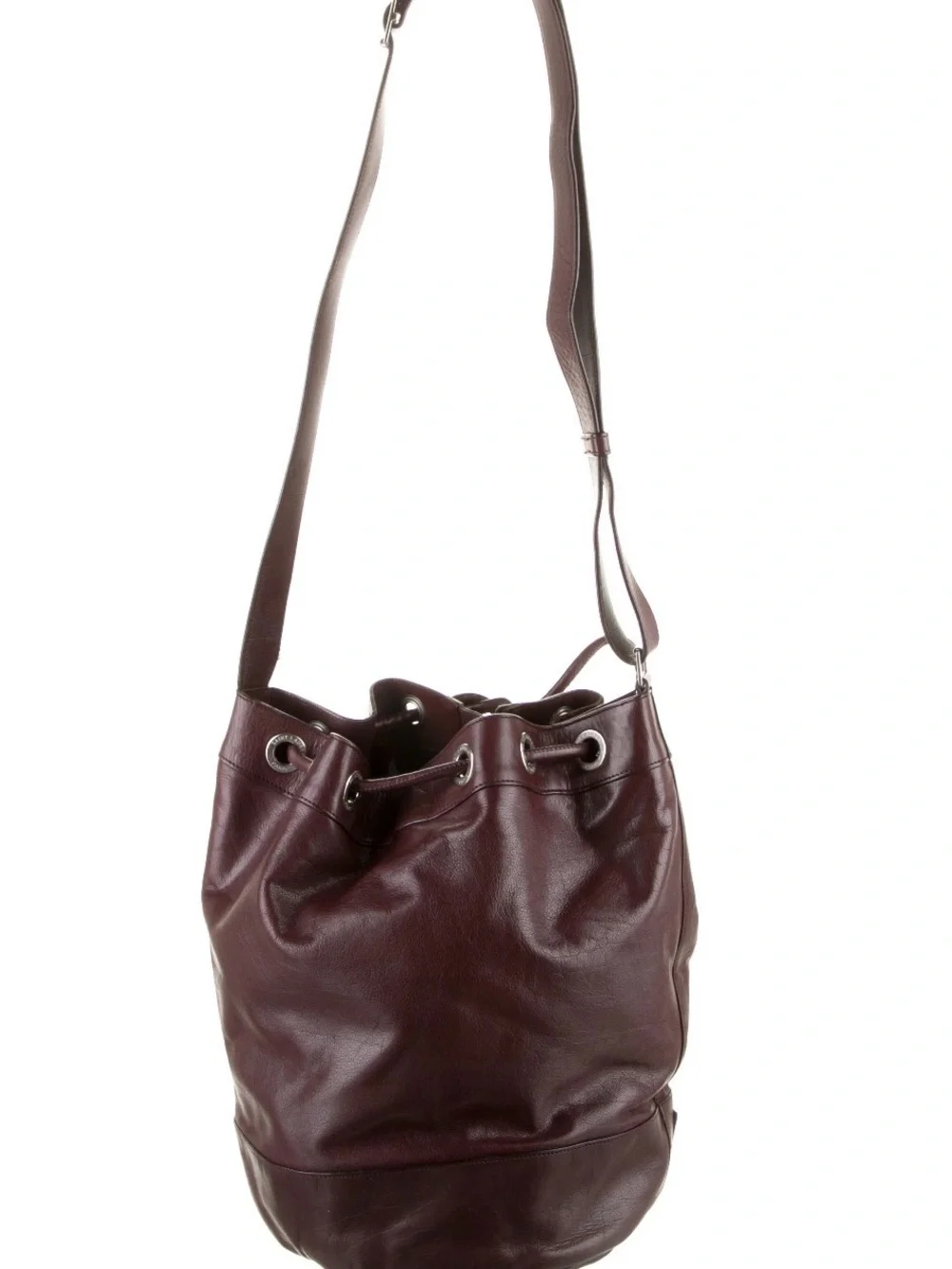Saint Laurent Leather Rider Bucket Bag